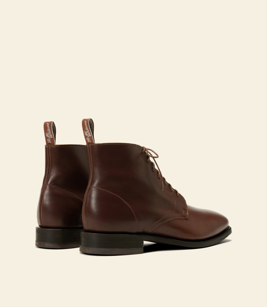 stivale con lacci craftsman – pelle pull-up marrone