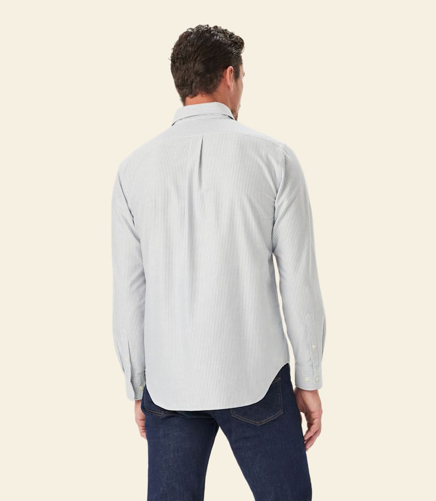 camicia a righe oxford regolare