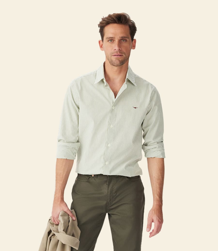 camicia a righe in popeline sommers