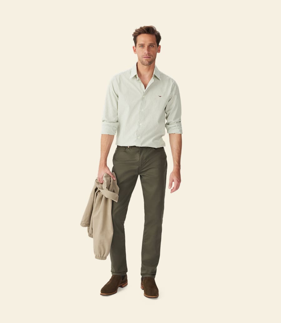 camicia a righe in popeline sommers
