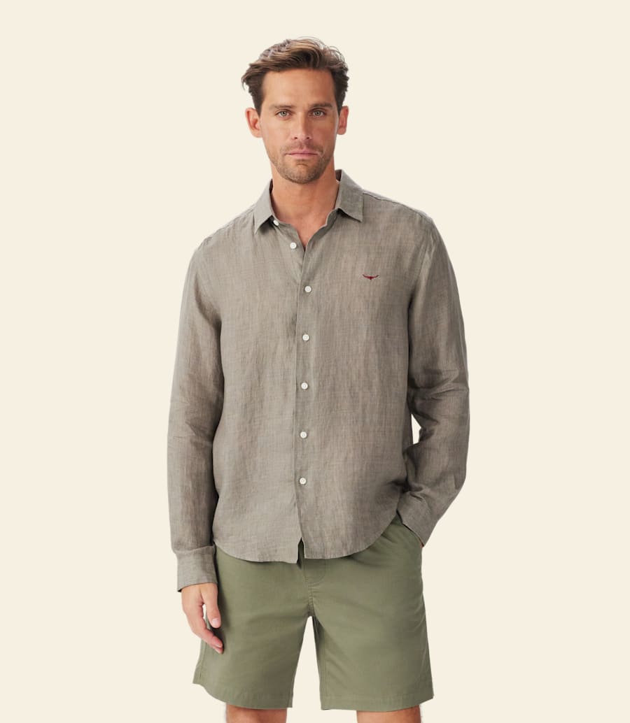 camicia classica in lino newman