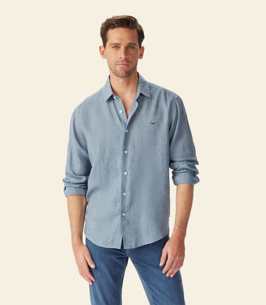 camicia classica in lino newman