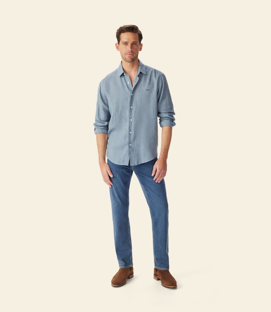camicia classica in lino newman