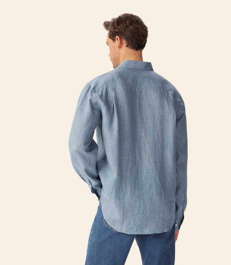 camicia classica in lino newman