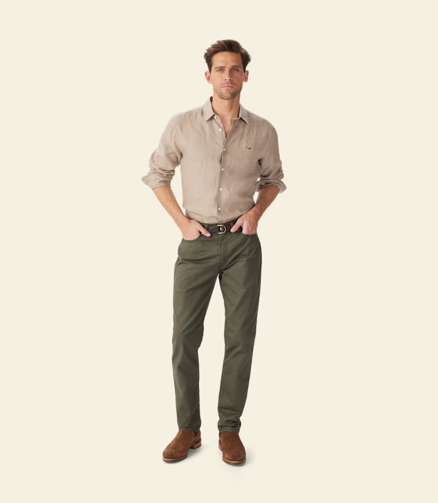 camicia classica in lino newman