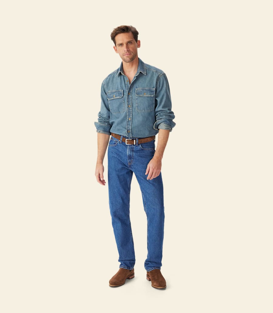 camicia in denim braidwood