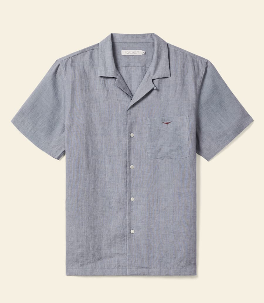 camicia da resort in lino newman