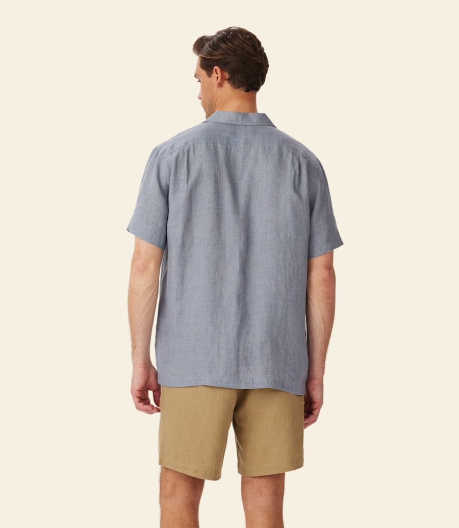 camicia da resort in lino newman